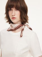 100% Mulberry Silk Paisley Print Women Scarf GOELIA