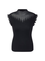 Ruffle Cuff Women Knit Tank Top GOELIA