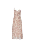 10MM Mulberry Silk Paisley Print Women Strap Maxi Dress GOELIA