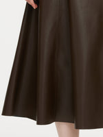 PU Leather Women A-Line Skirt GOELIA