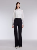 [Preview] Fleece-Lined Stretch Knit Flared Pants GOELIA