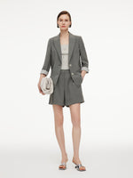 Triacetate Blend H-Line Women Blazer GOELIA