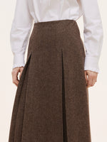 100% Washable Wool A-Line Women Skirt GOELIA