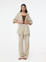 100% Linen Women Oversized Shirt GOELIA