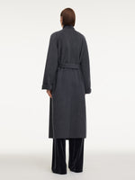 100% Wool Double-Faced Unisex Self-Tie Belt Overcoat GOELIA