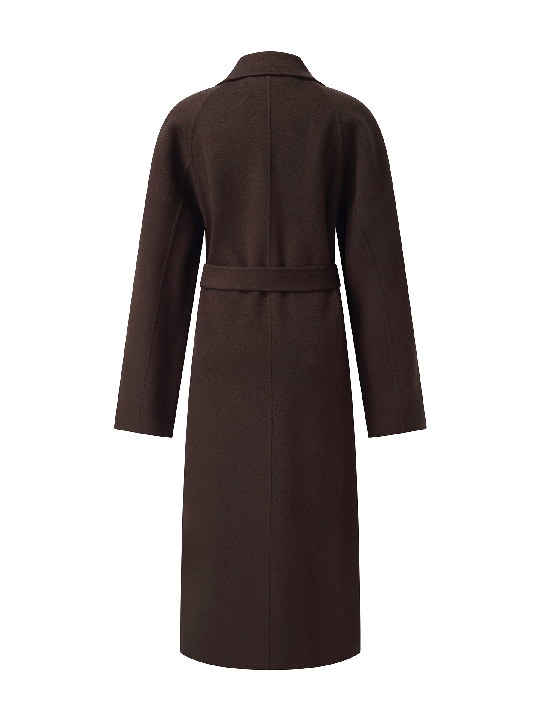 [Preview] Cashmere Wool Blend Double-Faced Unisex Belted Overcoat GOELIA