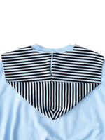 Tencel Wool Blend Women Knit Top With Detachable Stripe Hood GOELIA