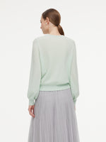 100% Cashmere Rhinestone Women Sweater GOELIA