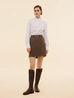 Ruffle Neckline Women Puff Long Sleeve Blouse GOELIA