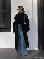 Cashmere And Wool Unisex Wrap Coat GOELIA