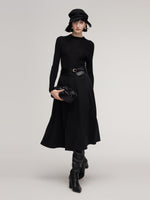 Stretch Flared Women Knit Skirt GOELIA