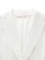 Triacetate Blend Gathered Waist Women Blazer GOELIA