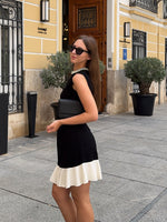 Tencel Blend Beaded Neck Women Sleeveless Knit Mini Dress GOELIA