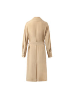 22 Momme Mulberry Silk Women Trench Coat With Belt GOELIA