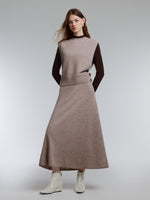 [Preview] 100% Wool Tank & Modal Top & Skirt Three-Piece Set GOELIA