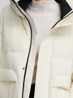Thermal Tech Back Hooded Unisex Long Goose Down Coat GOELIA