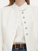 [Preview] Wool Blend Tweed H-Line Women Cropped Jacket GOELIA