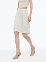 100% Acetate Women Knee Length Shorts GOELIA