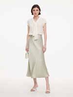 22MM Mulberry Silk Tie Neck Women Blouse GOELIA