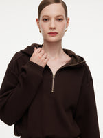 Half-Zip Hoodie And Pants Knit Two-Piece Set GOELIA