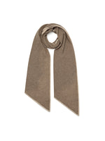 Contrast Trim Asymmectical Cashmere Scarf GOELIA