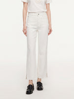 [Preview] Lyocell Blend Women Ankle-Length Side Slit Jeans GOELIA