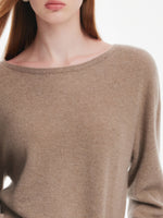 [Preview] 100% Cashmere Boat Neck Women Sweater GOELIA