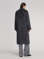 Brushed Alpaca Wool Blend Unisex Overcoat GOELIA