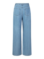 [Preview] 100% Lyocell Denim Women Straight Leg Jeans With Belt GOELIA