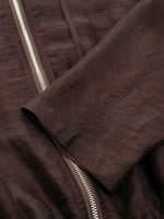 Tencel Linen Blend Women Sheer Hooded Jacket GOELIA