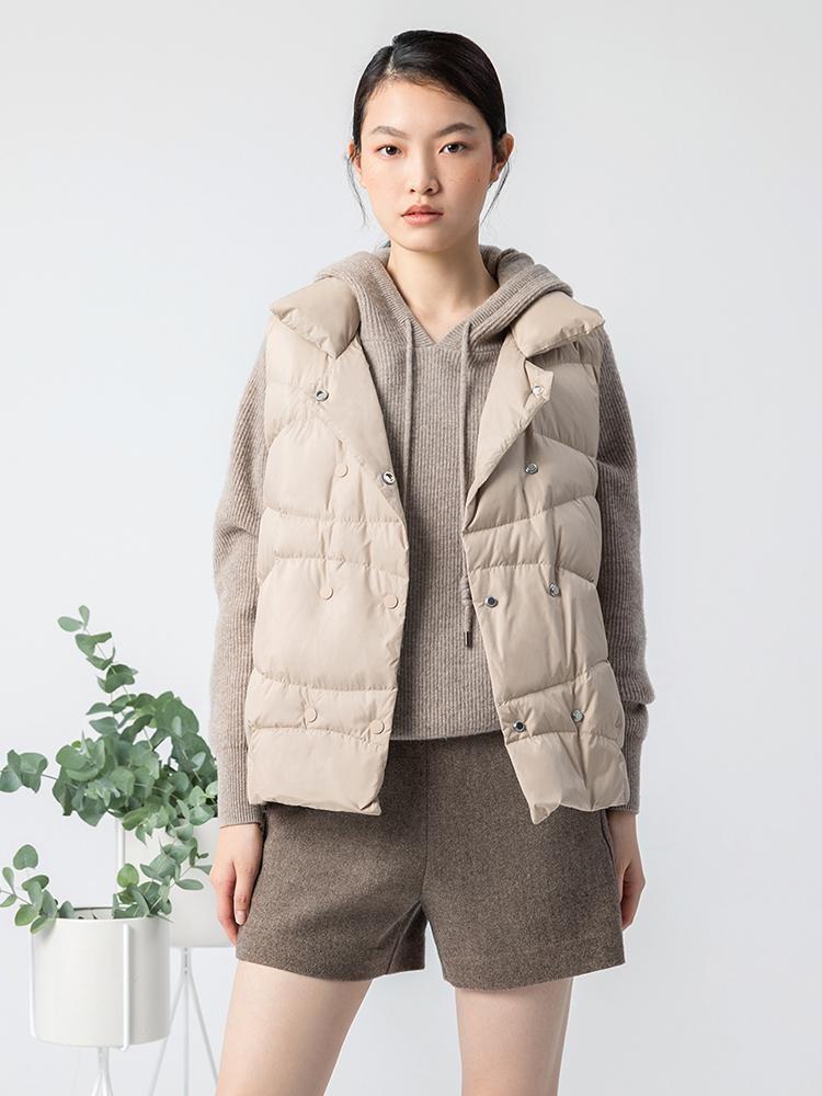 Double-Breasted Goose Down Garment Vest GOELIA