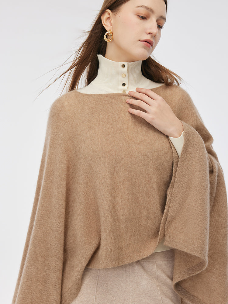 100% Cashmere Women Poncho Sweater GOELIA