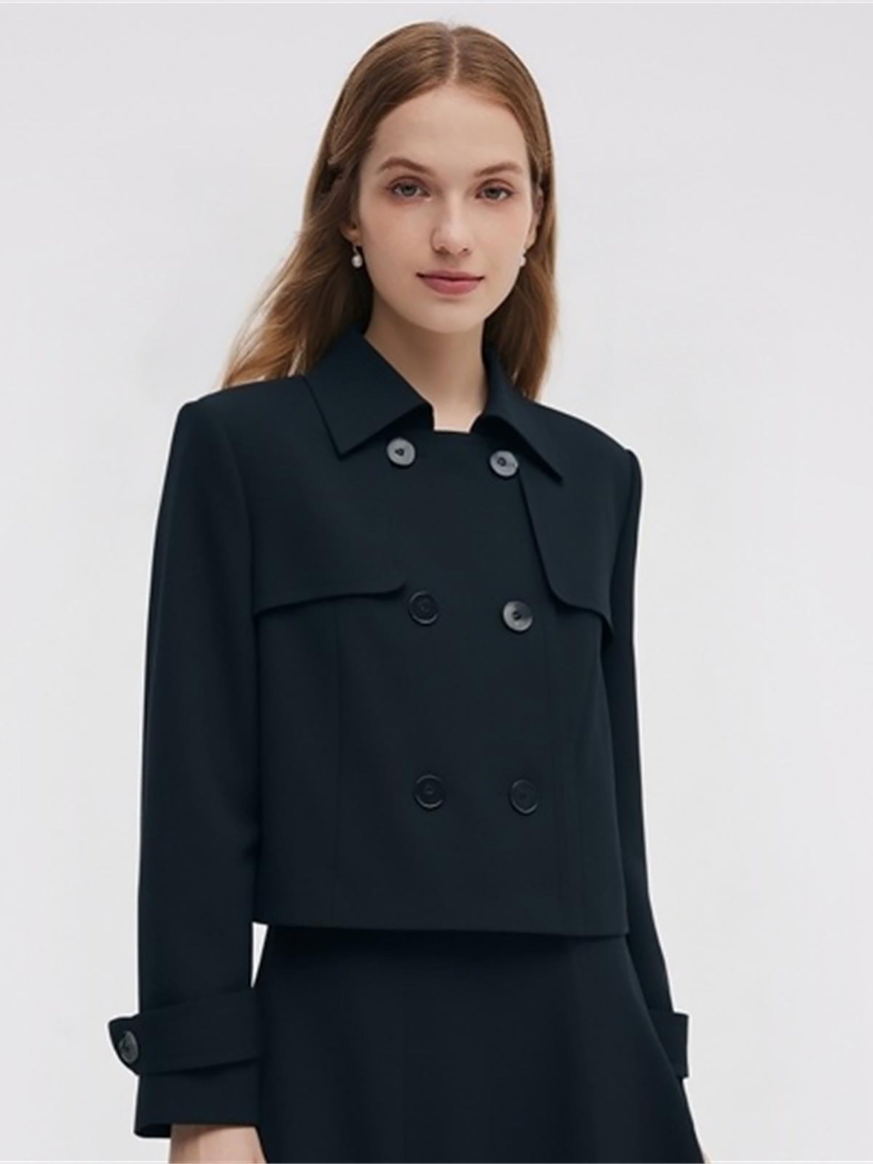 [Preview] 100% Worsted Wool Women Trench Jacket GOELIA