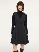 Vest Dress And Mock Neck Knit Top Two-Piece Set GOELIA