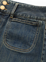 Denim High-Waisted Women Flared Jeans GOELIA