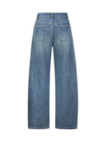 [Preview] 100% Cotton Denim Fleece Lined Women Curved Jeans GOELIA