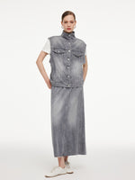 [Preview] Lyocell Cotton Blend Denim Women Vest GOELIA