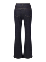 Denim High-Waisted Stretch Fleece Lined Women Micro-Flared Jeans GOELIA