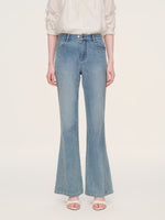 Cotton Denim Stretch Women Flared Jeans GOELIA