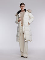 [Preview] Hooded Goose Down Belted Overcoat GOELIA