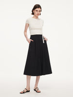 Triacetate Lyocell Blend Women Ribbon Knit Top GOELIA