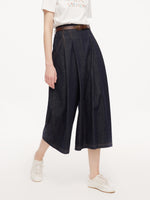 100% Cotton Denim Women Culottes With Belt GOELIA