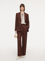 Tencel Acetate Linen Blend Women Blazer GOELIA