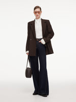 Relaxed H-Line Women Blazer With Detachable Cuffs GOELIA