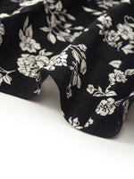 Camellia Printed V-Neck Ruffle Hem Women Midi Wrap Dress GOELIA