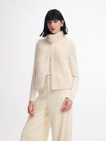 [Preview] 100% Shearling Wool Stand Collar Women Vest GOELIA