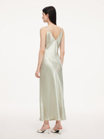 100% Acetate Women Slip Maxi Dress GOELIA