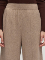 Cashmere Wool Blend Straight Wide Leg Women Pants GOELIA