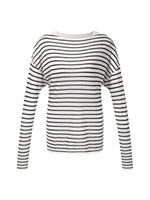 [Preview] Triacetate Tencel Blend Stripe Boat Neck Top And Tank Top Two-Piece Set GOELIA