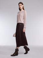 Dual-Buckle A-Line Women Pleated Skirt GOELIA